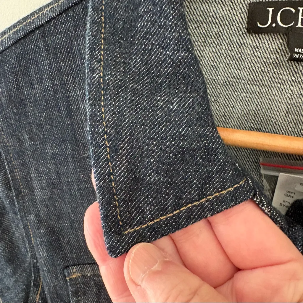 J. Crew Cotton Denim Midi Shirtwaist Dress. Size 2. - Image 7