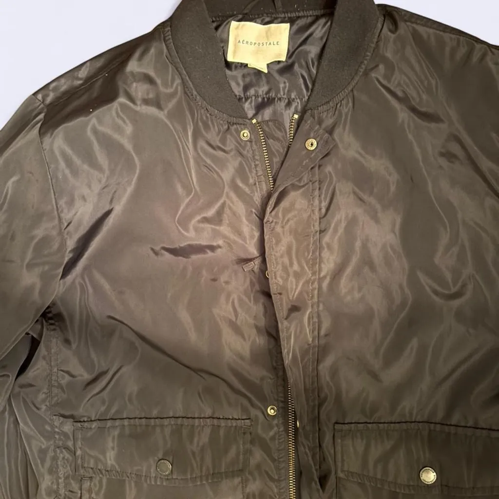 Aeropostale Women's Black Bomber Jacket - Image 4