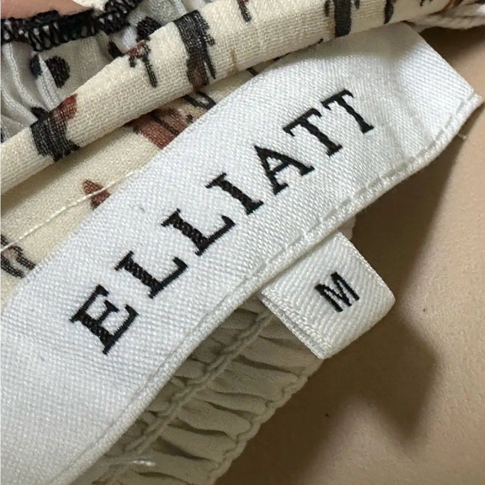 Elliatt Muse Cream Cheetah Animal Print Ruffled Bodycon Mini Skirt Womens Medium - Image 8