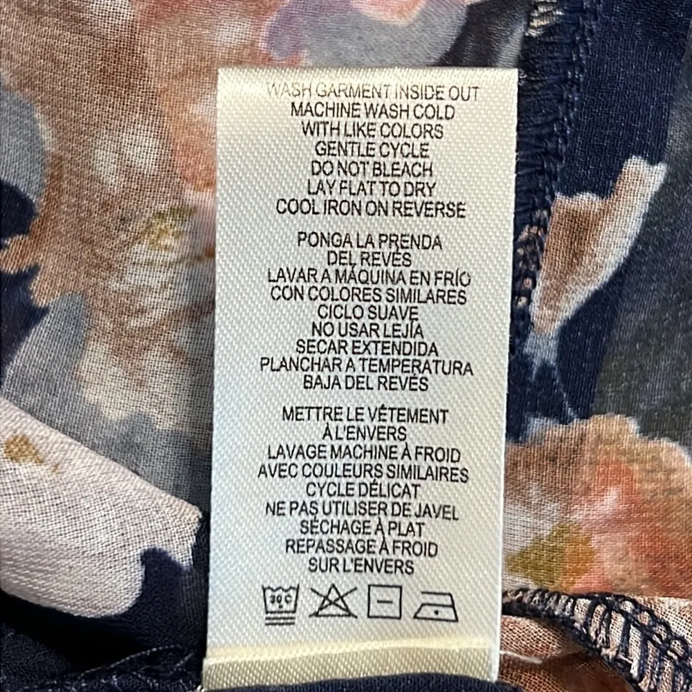 SIMPLY Noelle size L/XL (12/14) hi low blouse v-neck 3/4 sleeve semi sheer NWT - Image 11