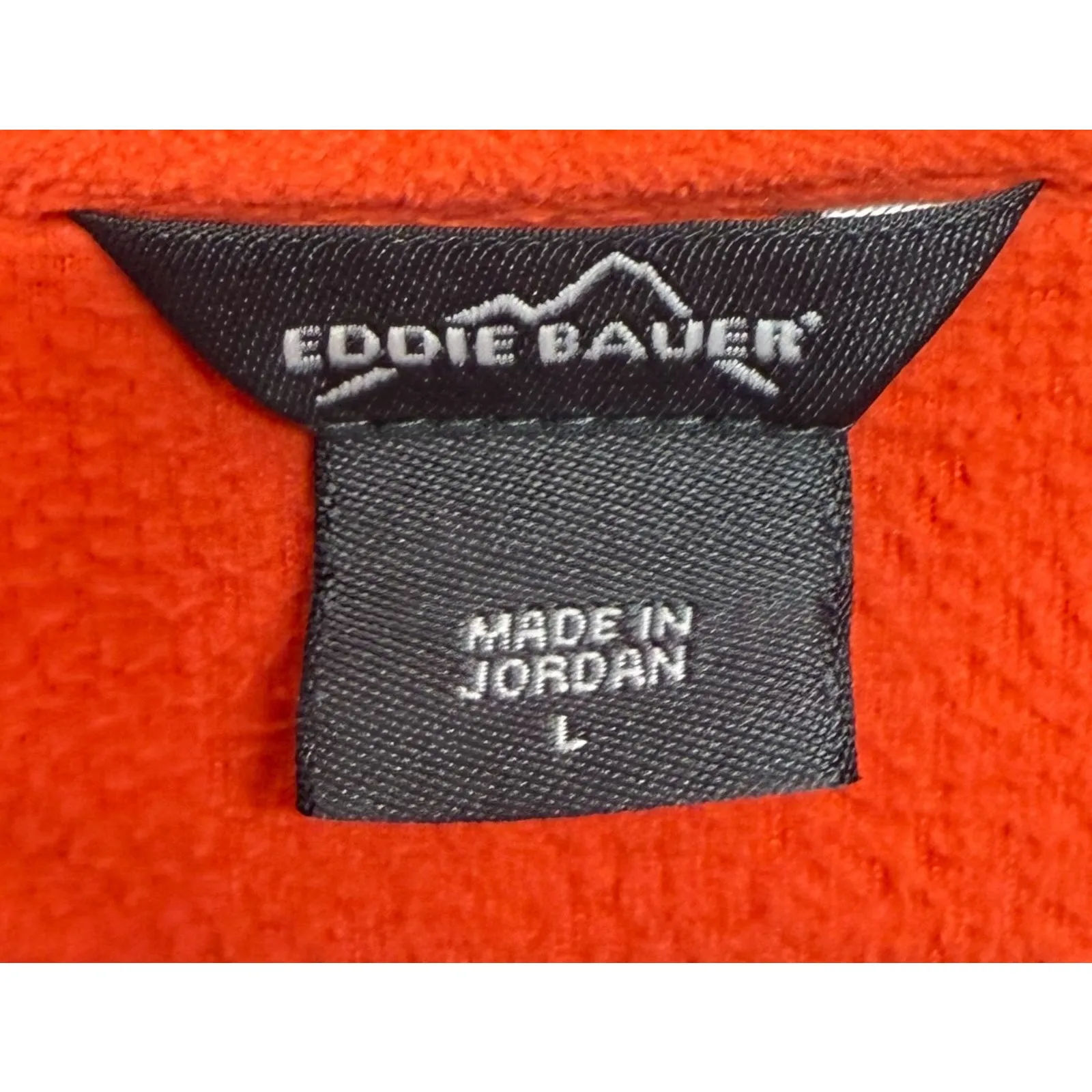 Eddie Bauer Women’s Orange Fleece Pullover Large Warm Casual Outdoor Wear - Image 3
