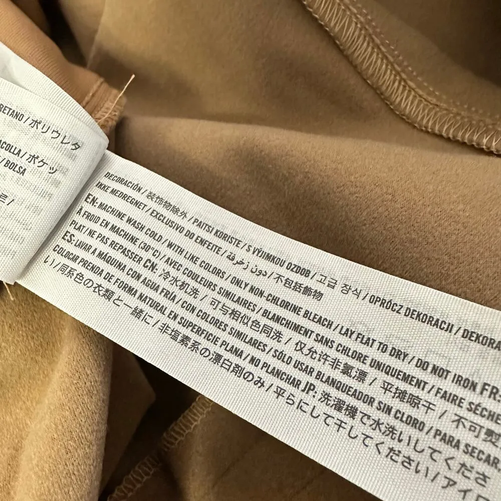 Abercrombie & Fitch Womens size XL Vegan Pleated Leather Shorts Brown - Image 3