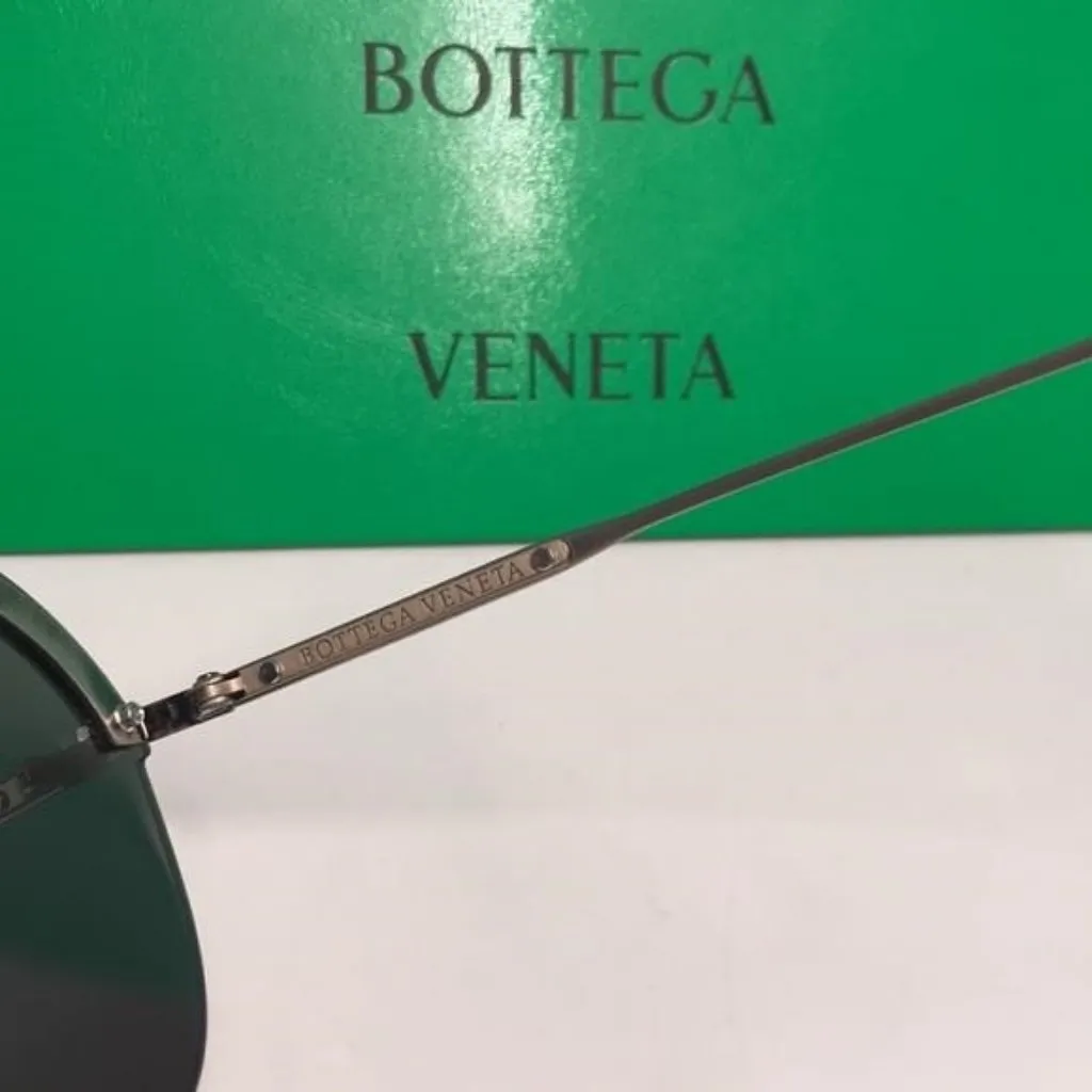 New Authentic Bottega Veneta BV0242S 003 Sunglasses – Blue Pilot Aviator - Image 2