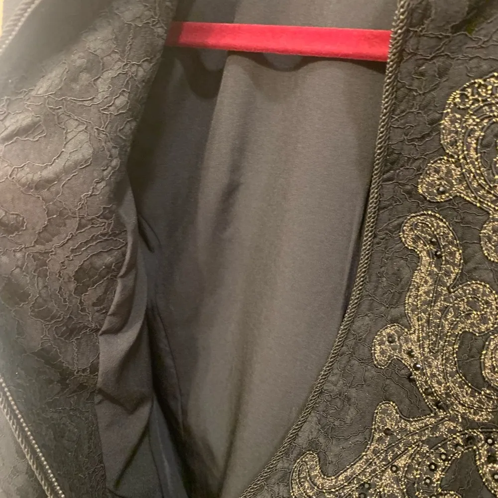 NWT Reba Black & Gold Laced Fitted Medium Western Jacket. 1805 - Image 7