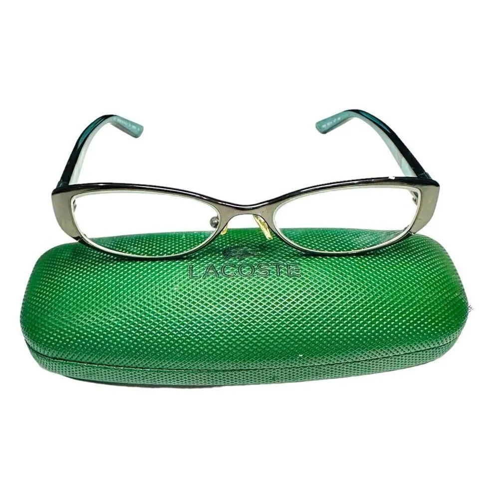 Fendi Glasses Eyewear Rectangle Frame Full Rim Black with Lacoste Case - Image 2