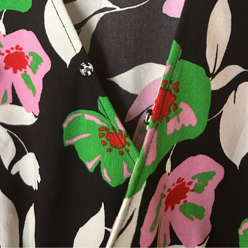 Who What Wear Floral High Low Dress MIDI Wrap Dress - Image 6