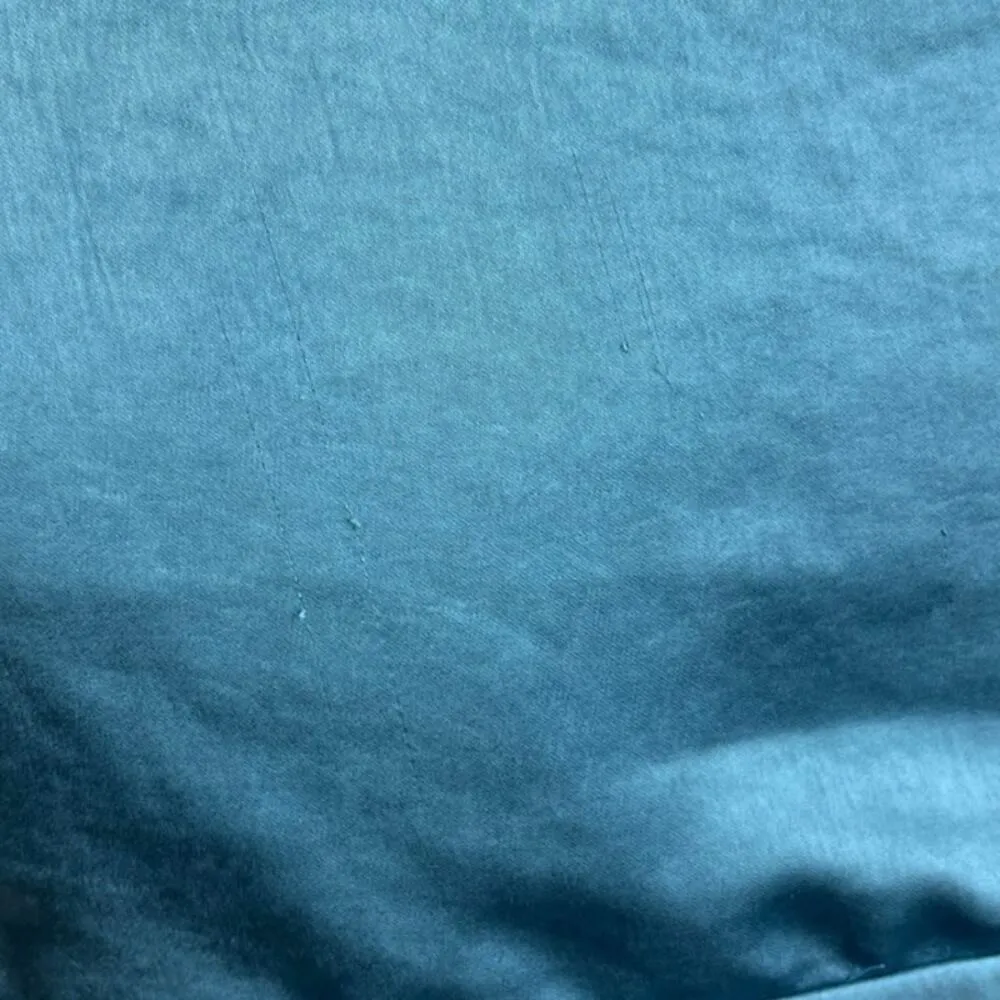 Club L London Blue Satin Silk Cowl Sleeveless Asymmetric Cocktail Dress Size 4 - Image 4