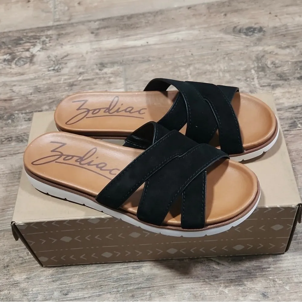 ZODIAC Women's Black Kaia Slide Sandal Machine Washable Suede Summer Casual Sz 8 - Image 3