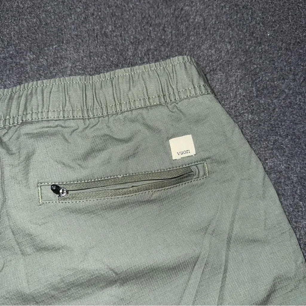 Vuori Women's Medium Ripstop Pants Green Organic Cotton Stretch Drawstring VW401 - Image 8