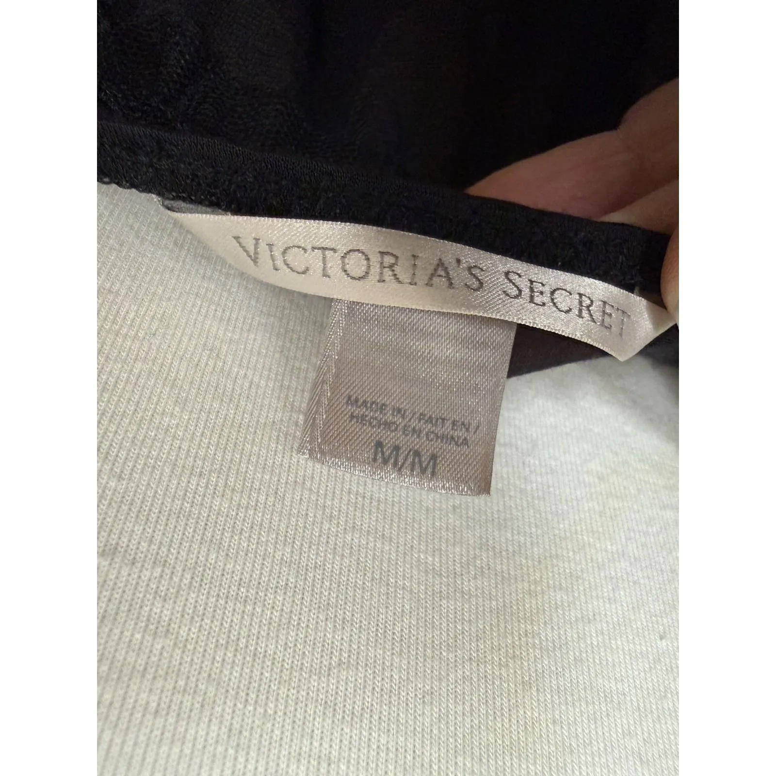 Victoria's Secret Sz M Black Lace Babydoll Chemise Teddy Sheer Riffle Whimsigoth - Image 6