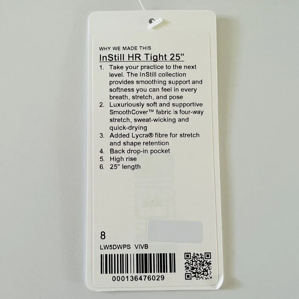 LULULEMON ATHLETICA Violet Verbena Instill HR Tight 25" Leggings - US 8 - Image 5