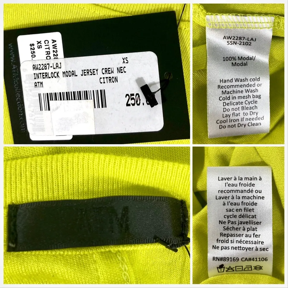 NWT ATM Women's Interlock Modal Jersey Crew Neck Midi Dress AW2287 - Image 9