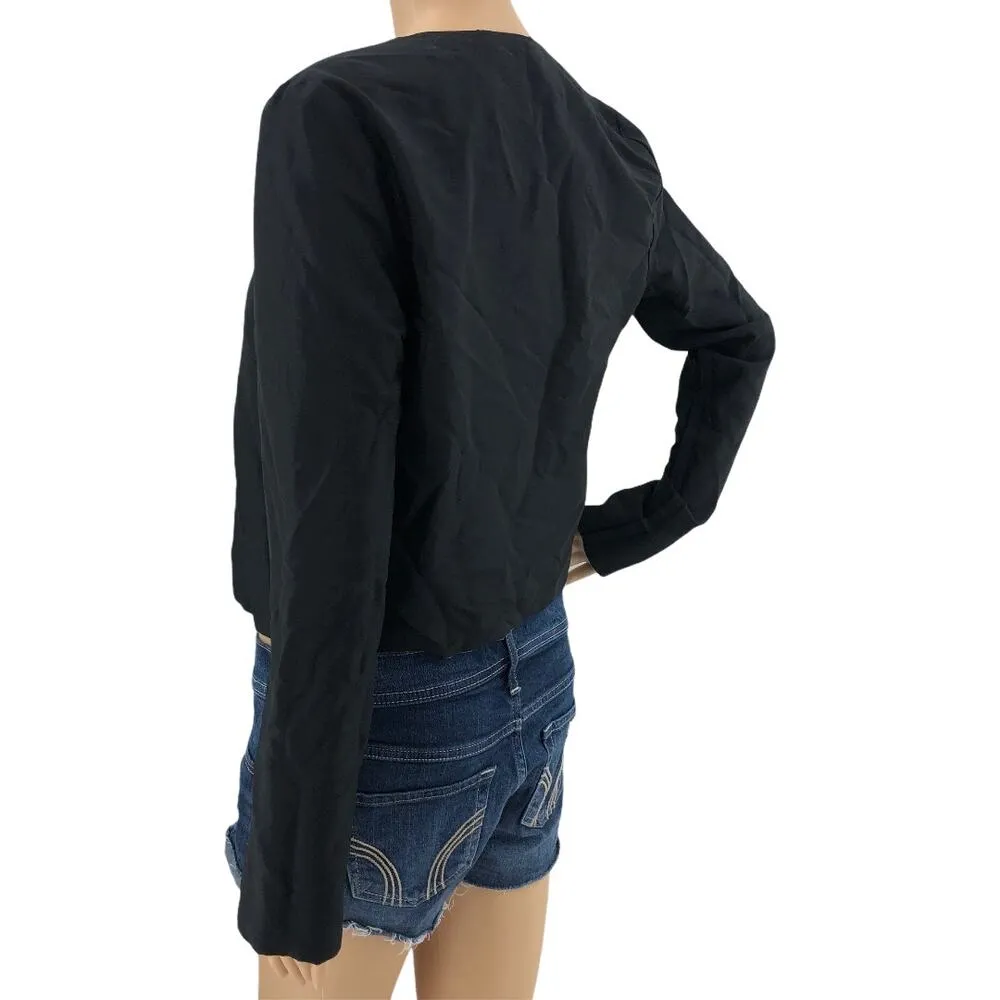 Patterson J. Kincaid PJK SMALL VINTAGE 90s Reversible ART TO WEAR Crop Jacket Blue - Image 5