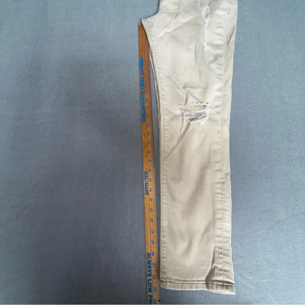 JAG JEANS Tan Distressed size 6 Relaxed Boyfriend 29 inch inseam - Image 11