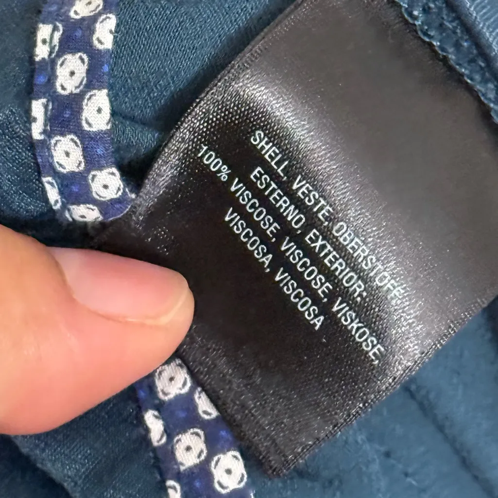 Anthropologie 4 Satin Tie Waist Pants Tapered Ankle Blue paper bag Silky ett:twa - Image 9