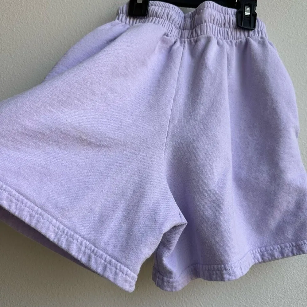 Frankies Bikinis Burl Sweat Shorts Lilac Purple Pastel Active Wear XS - Image 5