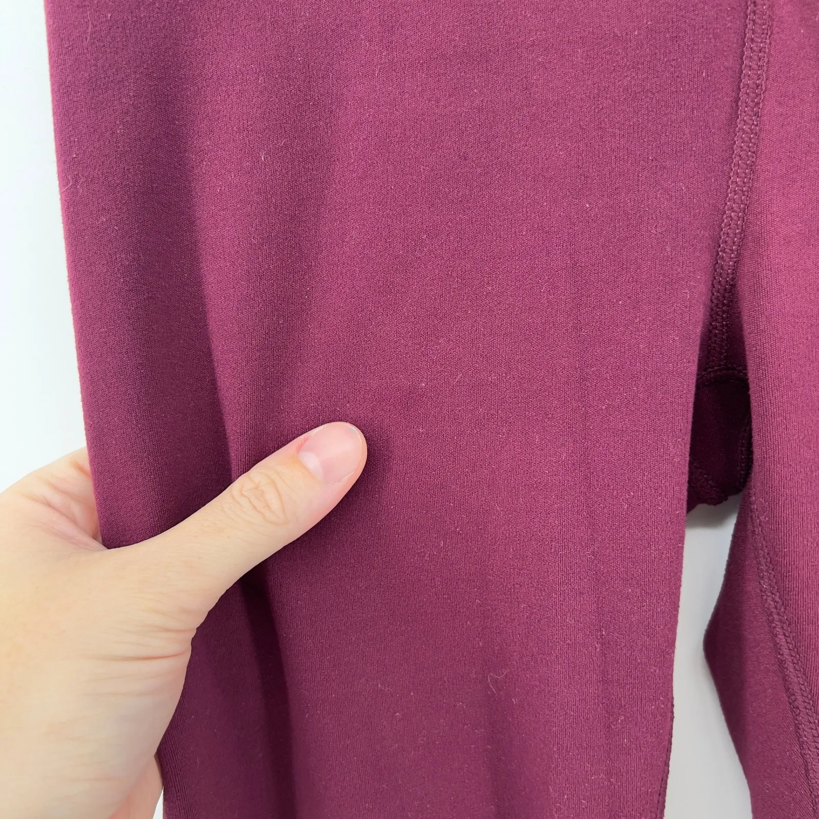 Yogalicious Women XS Mid-Rise‎ Capri Legging Maroon Stretch Athleisure Yoga Gym - Image 3