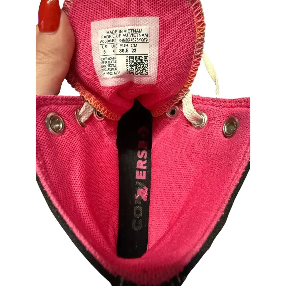 Converse All Star High Top Platform Sneakers Black Croc US 6 Women - Image 7