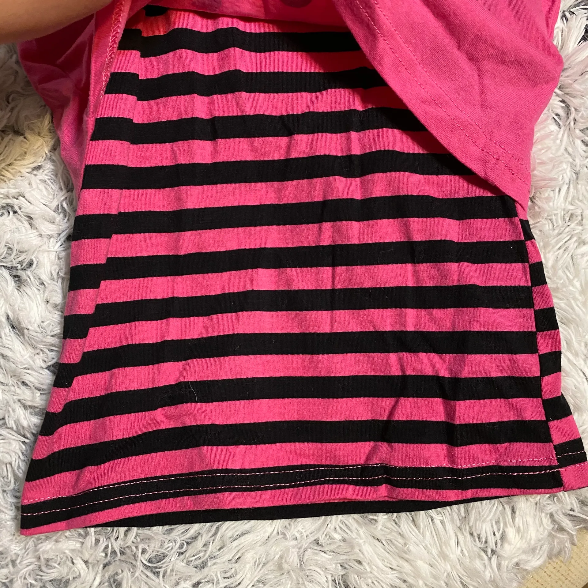 Adorable pink and black  2 layer top. - Image 4