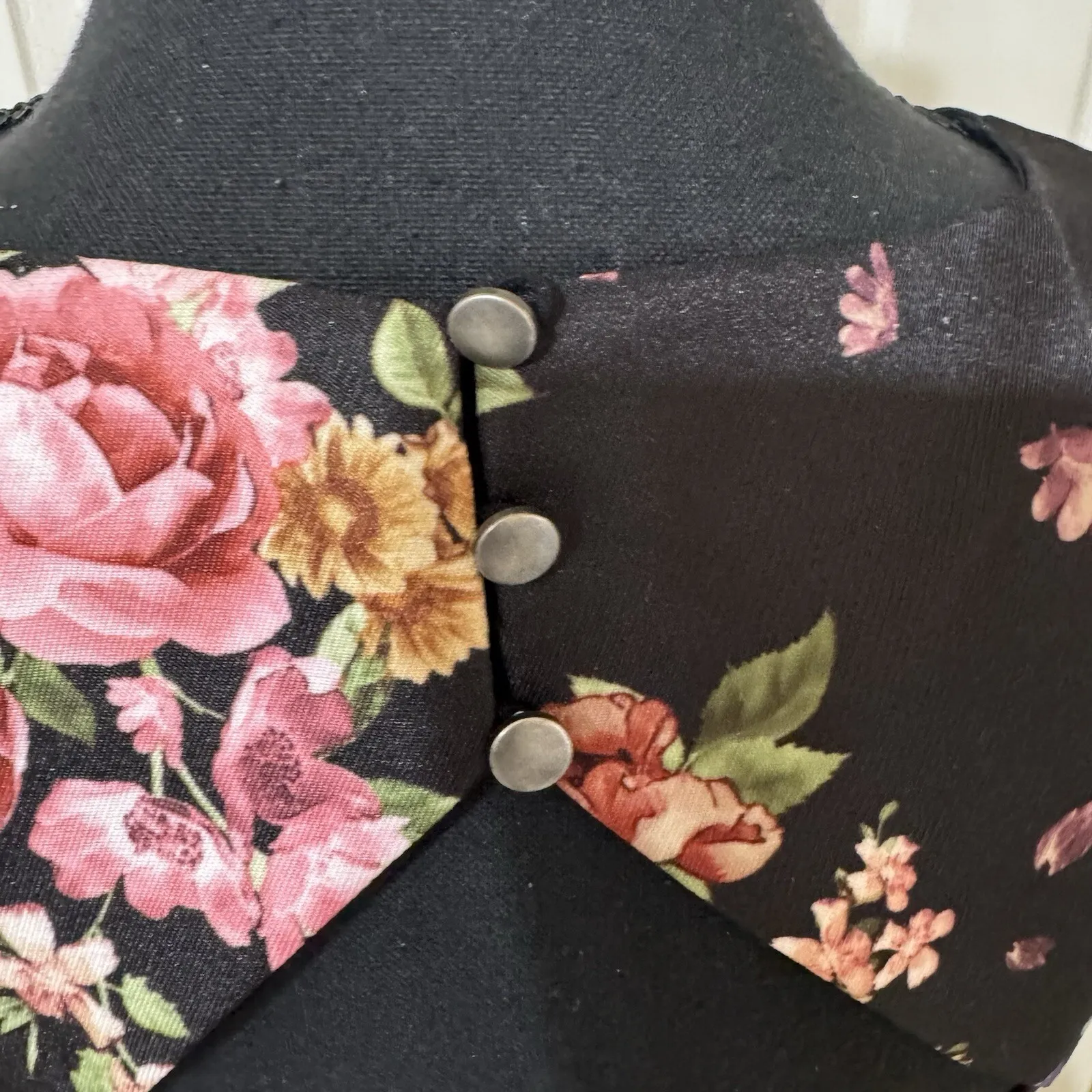 Forever 21 Pink Floral Roses Skater Romantic Sexy Hawaiian CutOut Dress S OLDSTO - Image 7