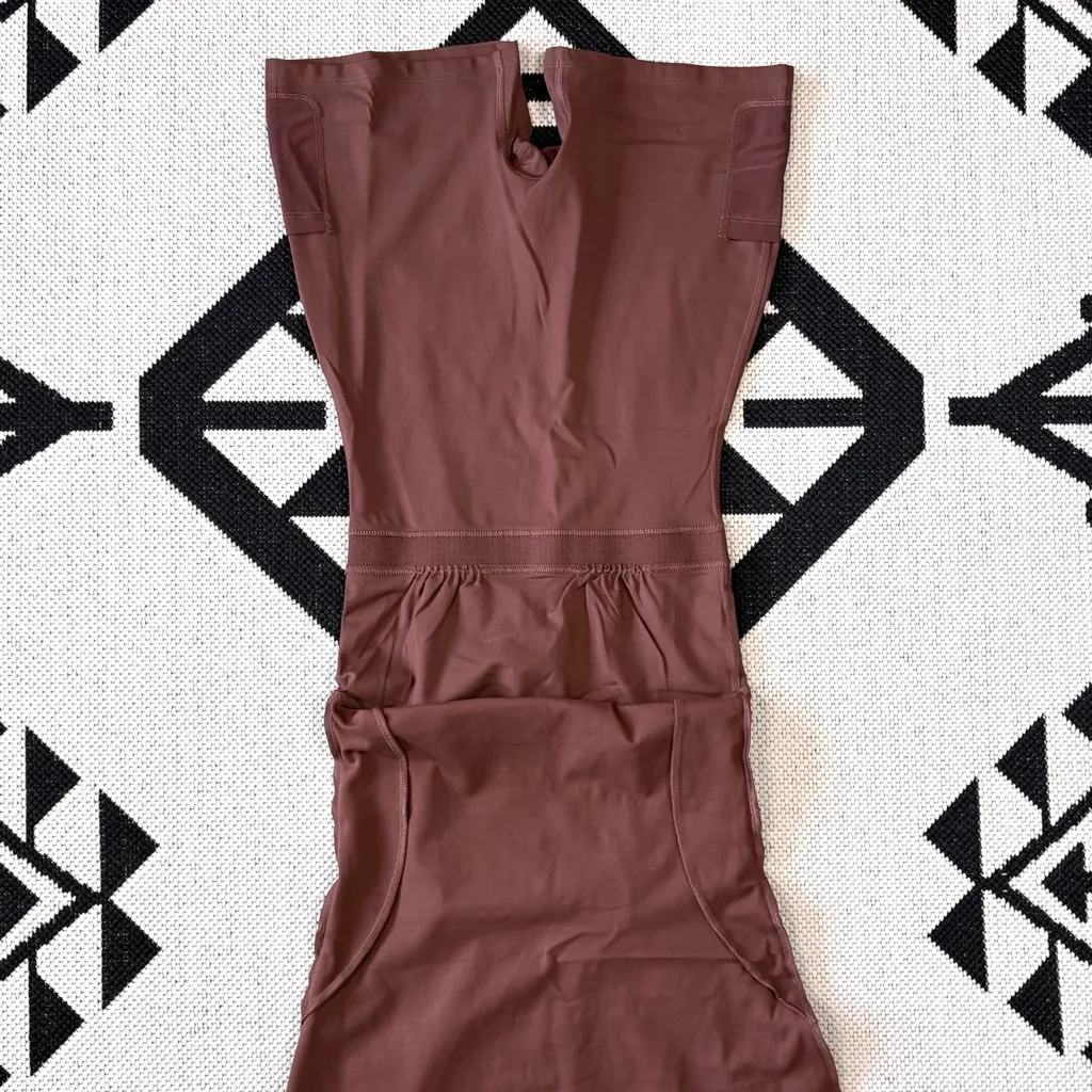 Girlfriend Collective Paloma Racerback Dress in Earth Brown - Image 10