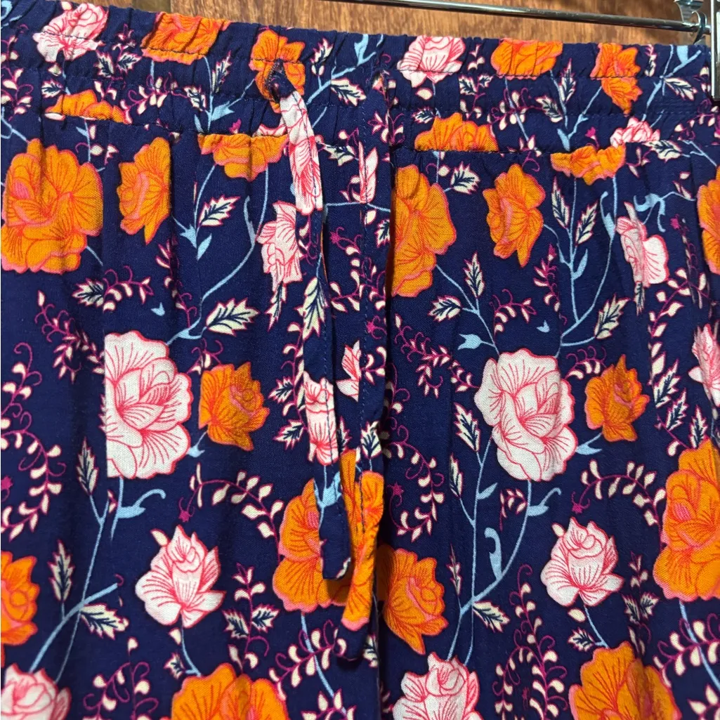 Floral Maxi Skirt with Orange and Purple Pattern - Image 2