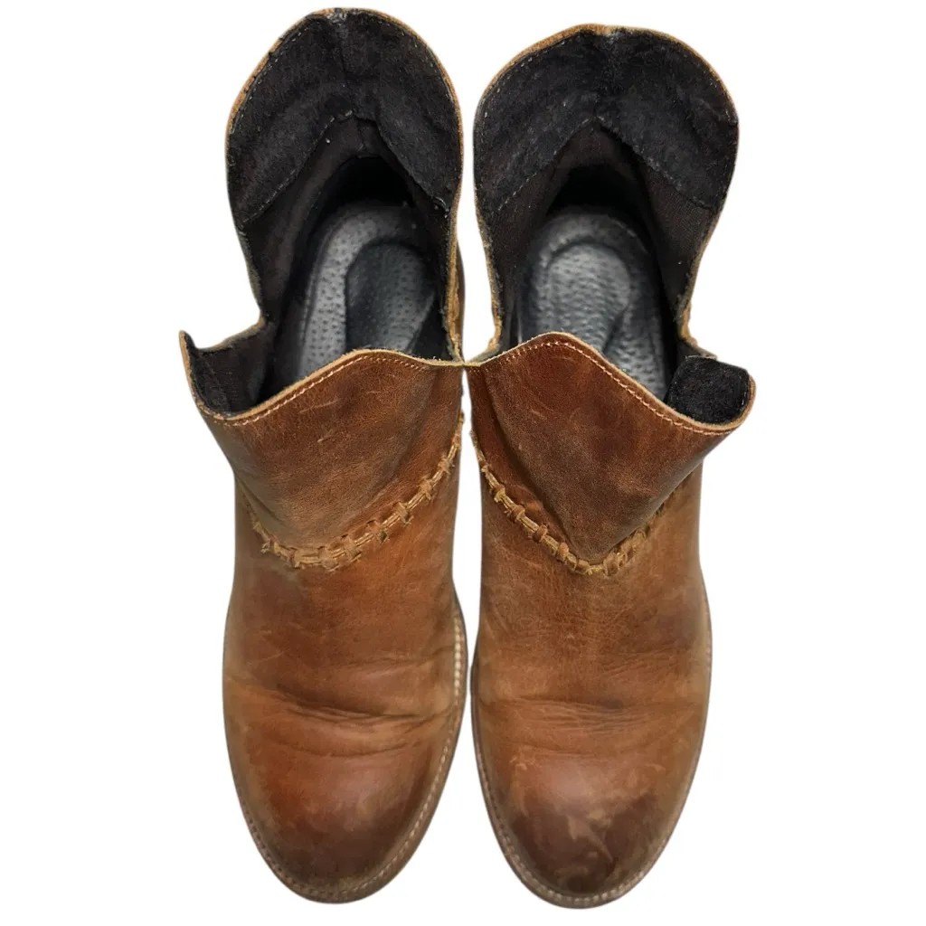 Musse & Cloud Women’s Size 39 8 Brown Leather Madison Ankle Boots Booties - Image 3