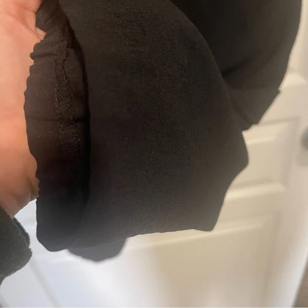 NYCC Size Large Casual Pants High Rise Joggers Solid Black Comfortable Pull on - Image 12