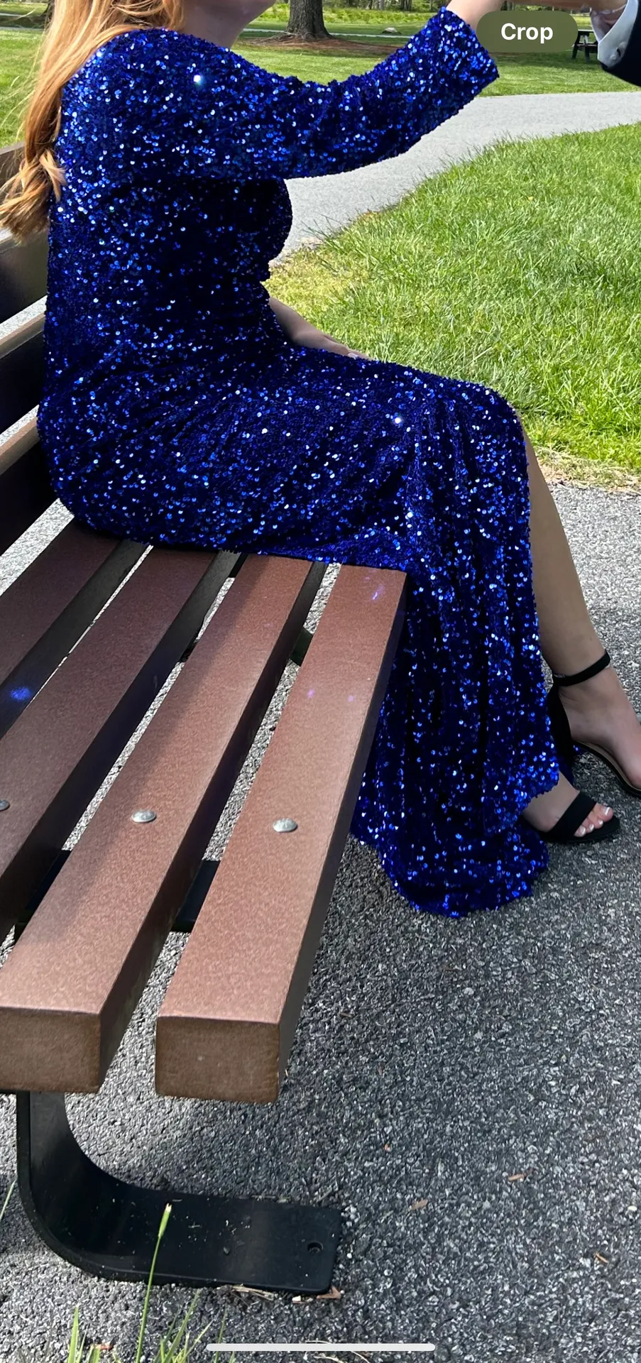 Sequin Prom Dress Size 14 - Image 4