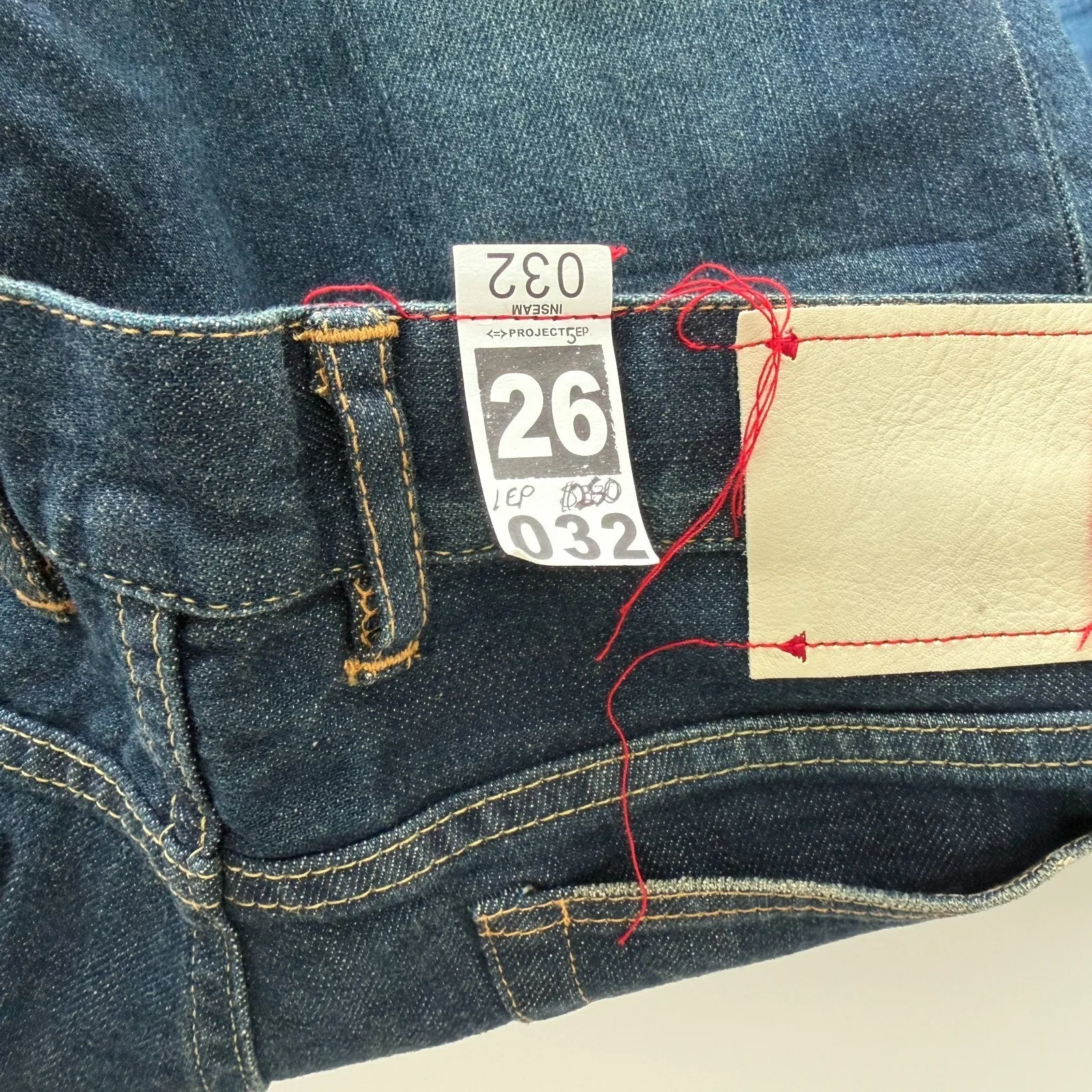 Project 5EP X Styleforum Womens Mens 26x32 Japanese Selvedge Redline Honeycomb Blue Size 26 - Image 10