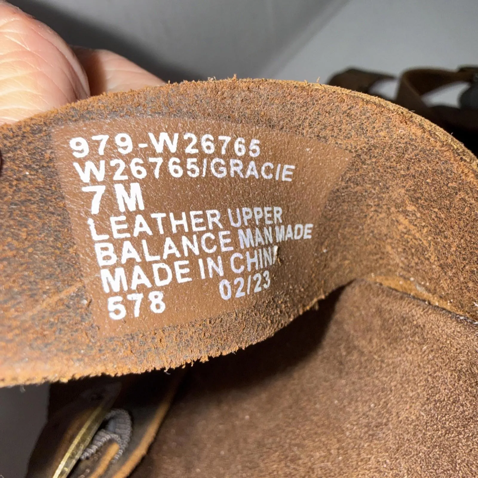 White Mountain Comfortable Gracie Leather Gorpcore Brown Boho Sandal Size 7M - Image 5