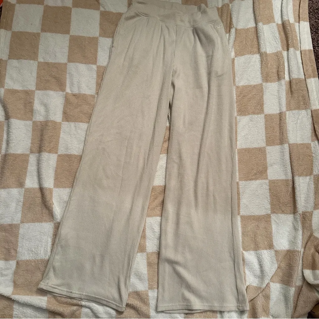 Hollister Cozy Ribbed Wide Leg Sleep Pants Lounge Pant - Image 2