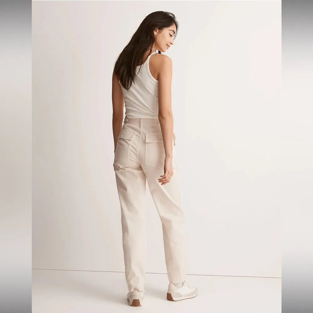 NEW Madewell Perfect Vintage Wide Leg Pant Utility Edition Vintage Linen 33 NWT - Image 3