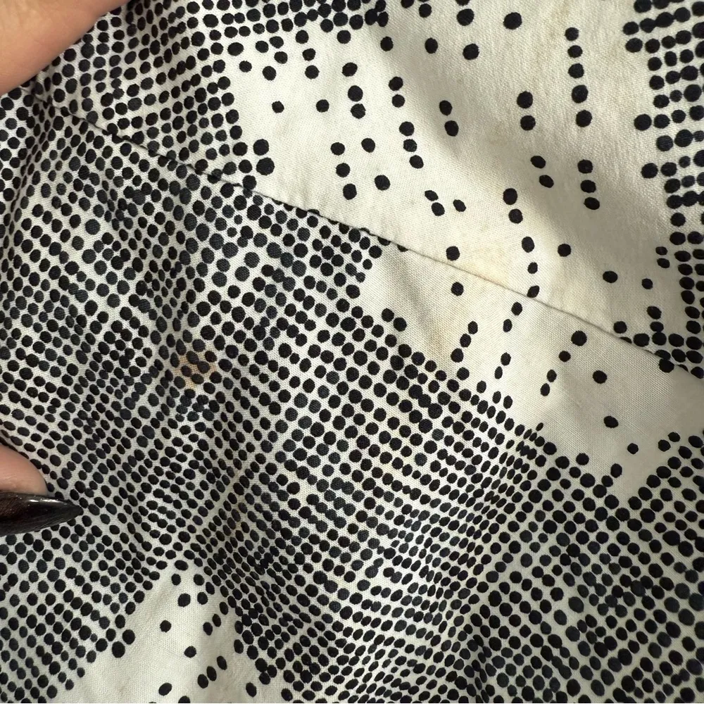 Samantha Sung White/Black Midi Length Cotton Stretch Skirt. Size 4 Black - Image 8