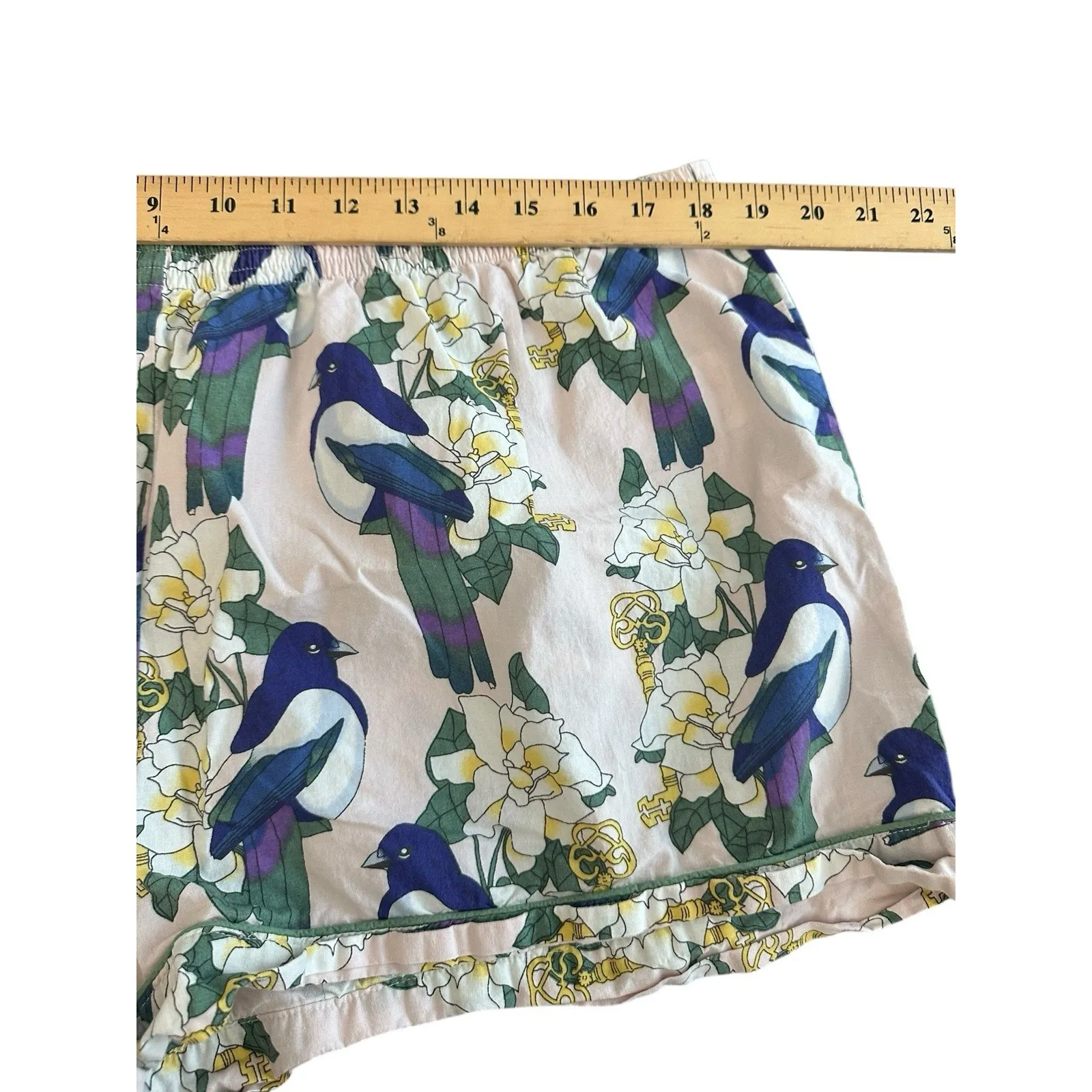 THEIR NIBS Anthropologie Women's Pajama Set Size XL Birds Floral Comfort #IJ2 - Image 11