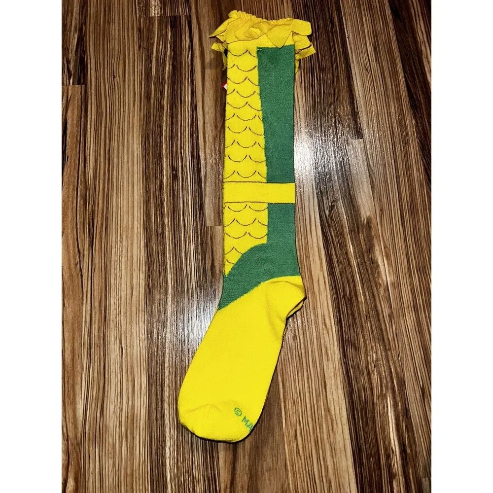 Womens Socks Knee High Shoe Size‎ 4-10 Yellow Green Loki Thor NEW Marvel Comics - Image 3