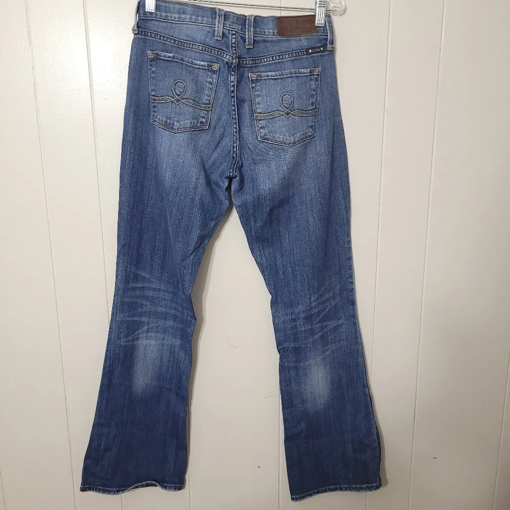 LUCKY BRAND Sofia Boot Ankle Mid Rise Blue Denim Jeans Women's  Size 6/28 - Image 6