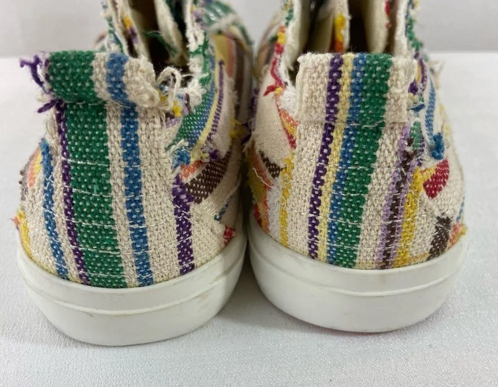 NEW Corkys Babalu Multicolor Reggae Stripe Ragged Sneakers Women’s Size 9 - Image 8