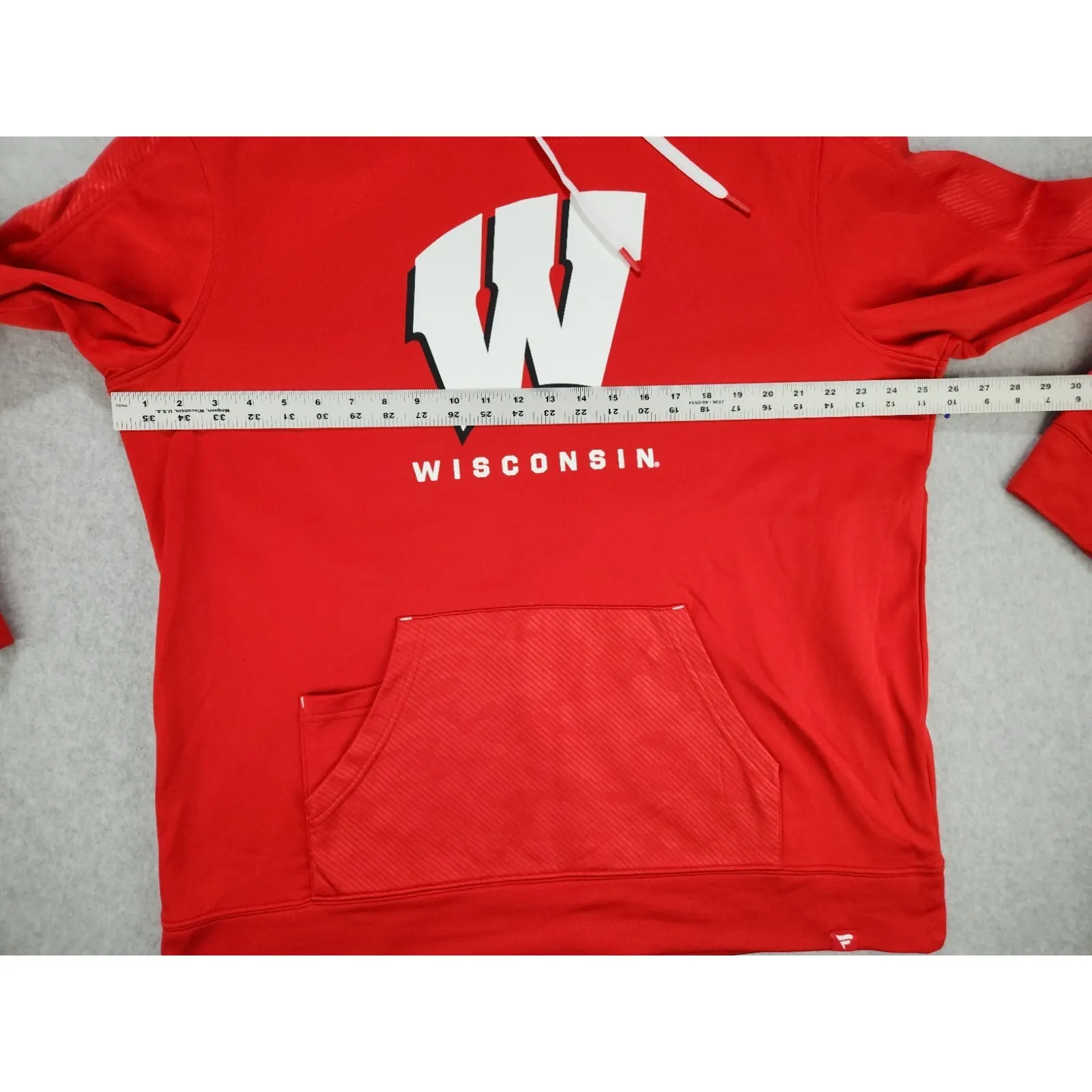 Wisconsin Badgers University‎ Red Team Pullover Hoodie Football  Sz XL - Image 8