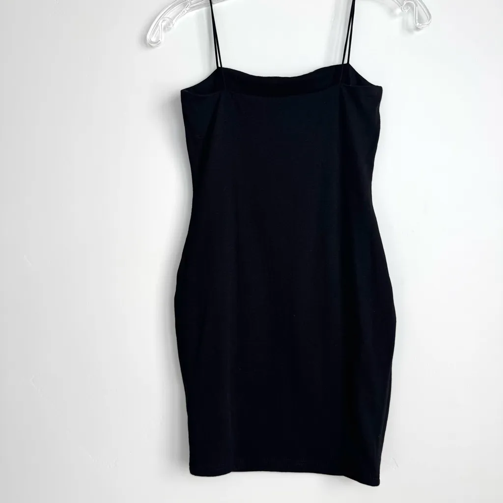 Showpo Black Spaghetti Strap Dress LBD Size 2 - Image 6