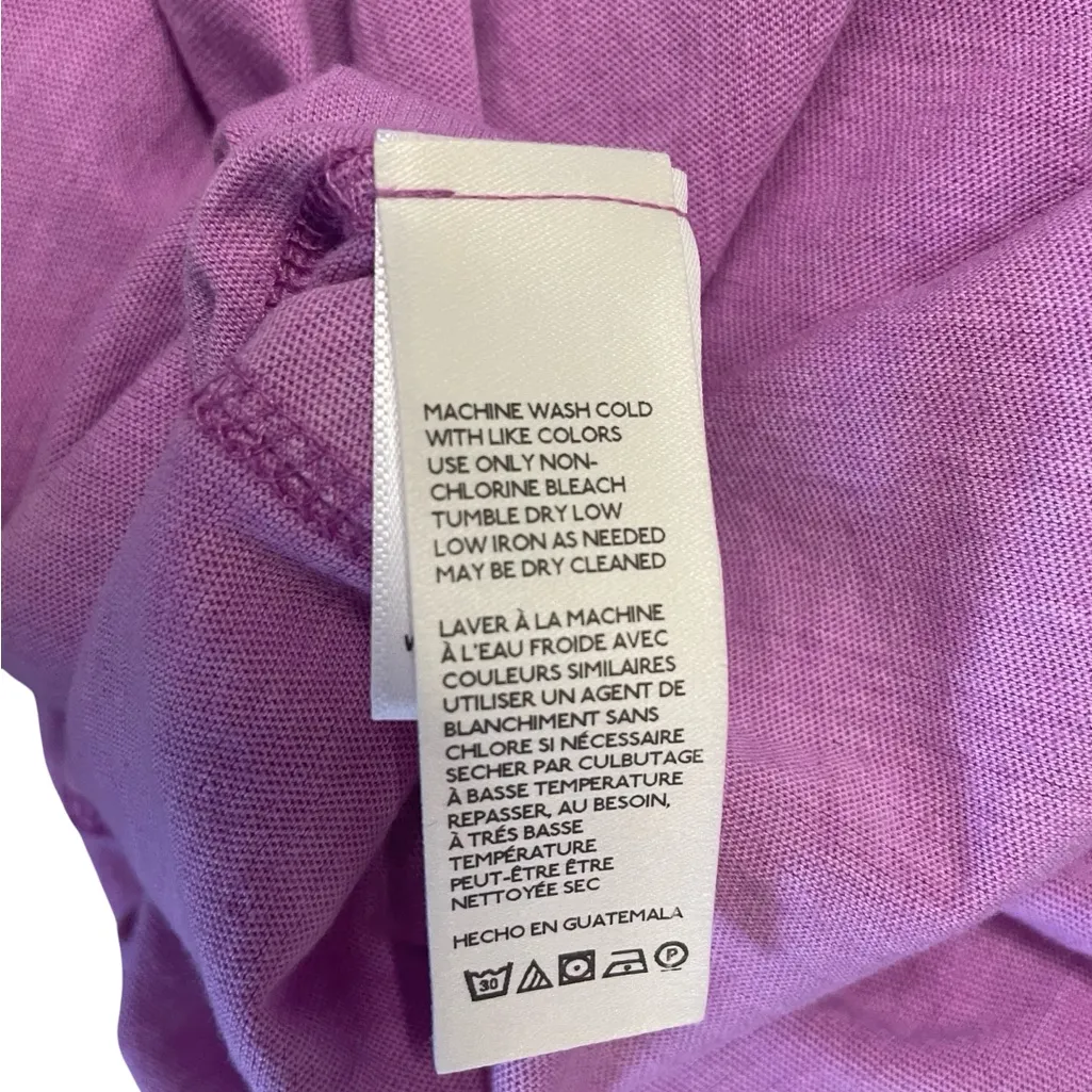 Free People We The Free Arlo Oversized V-Neck Pocket Tee Orchid Purple M - Image 9