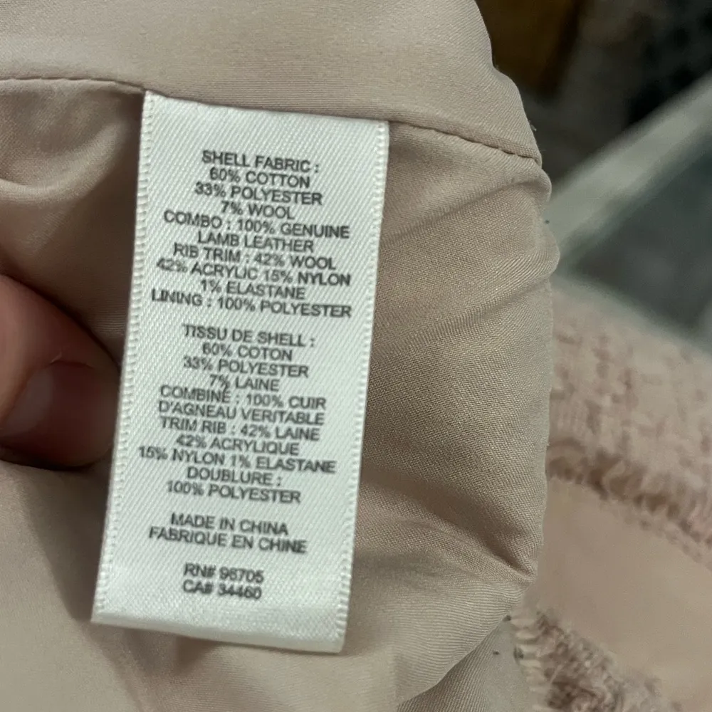 Rebecca Taylor Tan Tweed Blazer w/ Leather Detail - Image 10