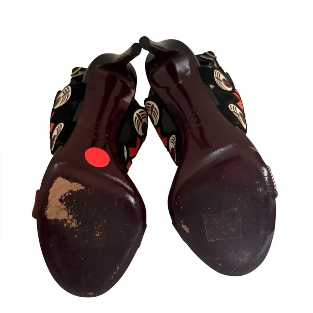 Nicholas Kirkwood Bohemian Pop Art Runway Multi Heels Stilettos Shoes 37 l 7 Black - Image 10