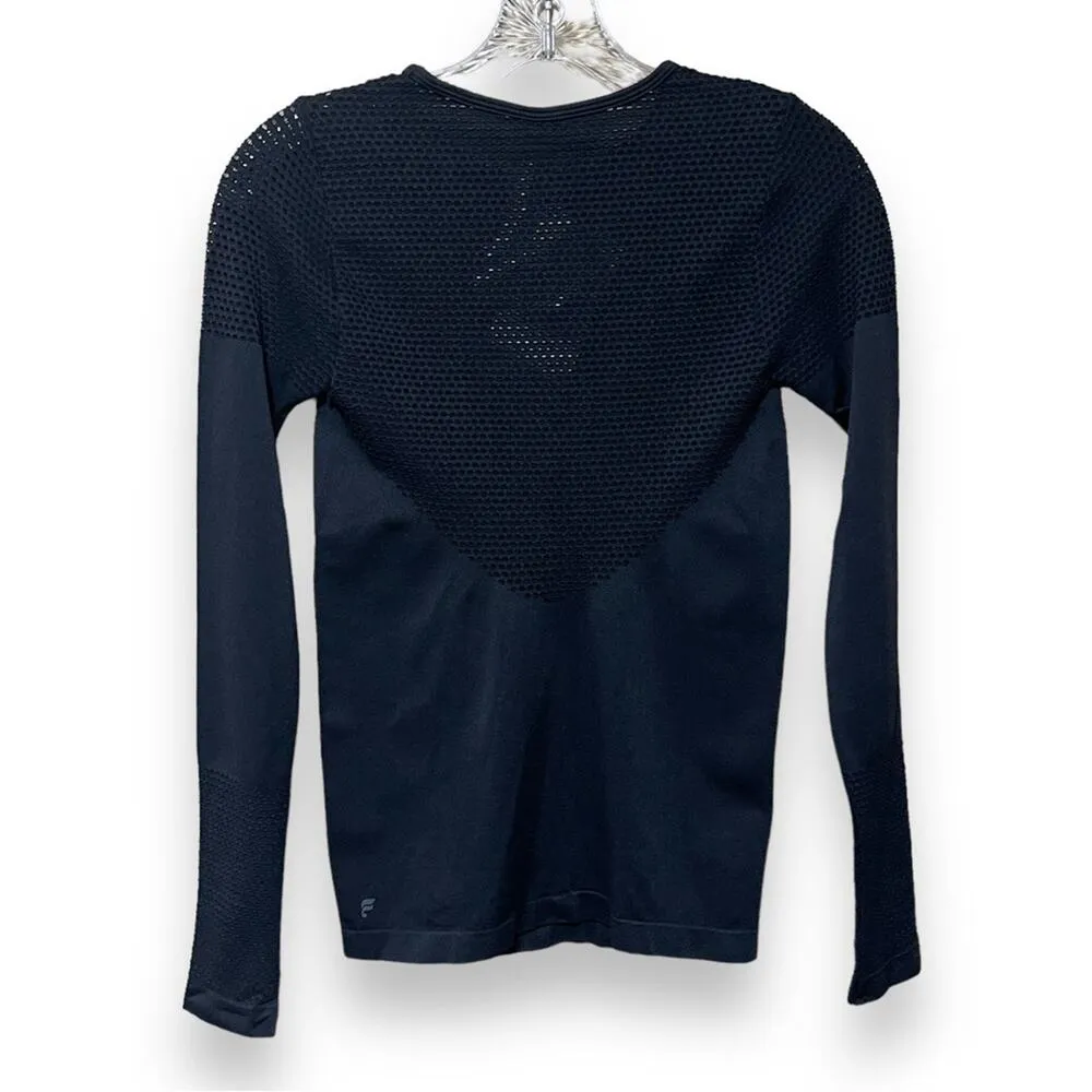Fabletics‎ Musetta Seamless Long Sleeve Top Black XS (2/4) - Image 4