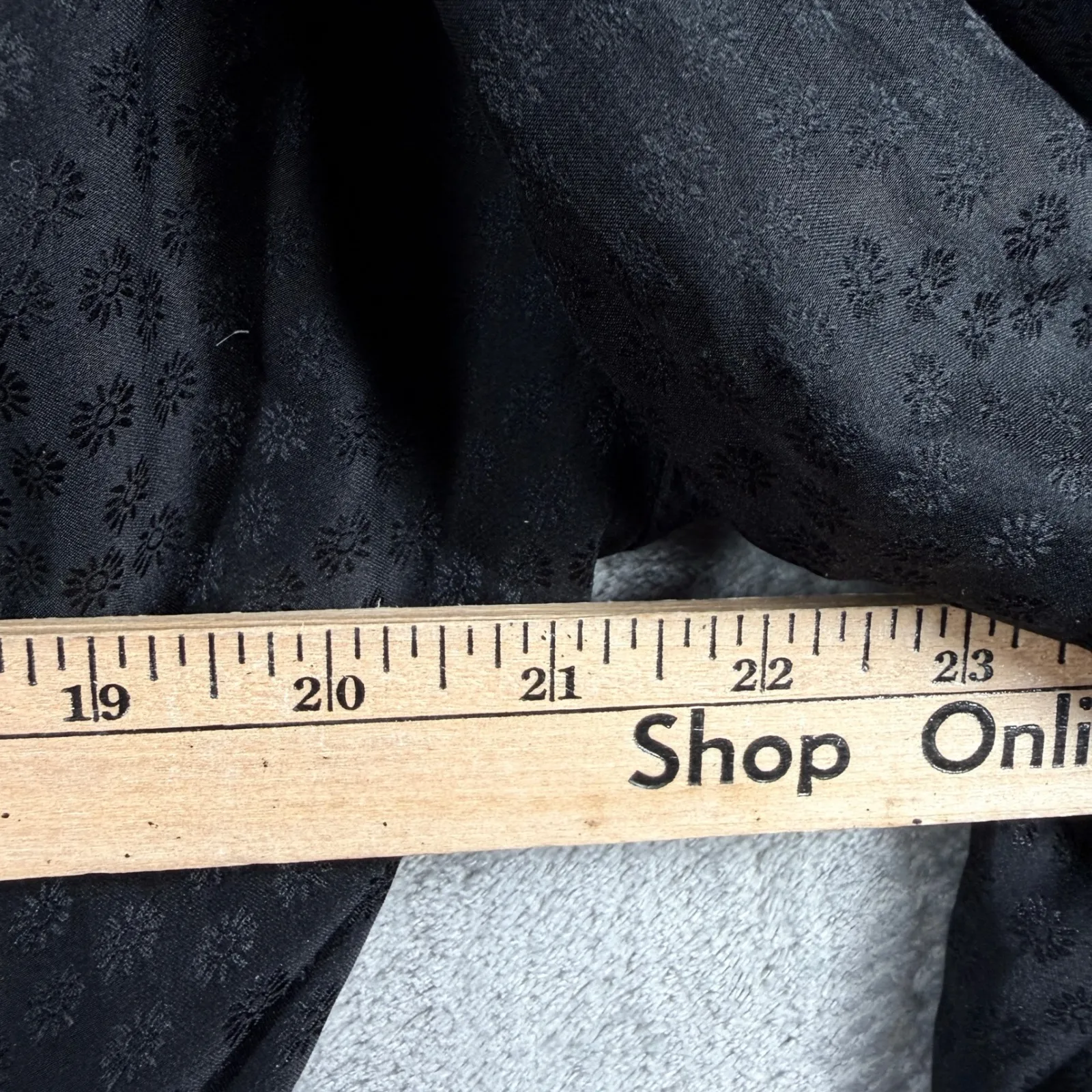 The Kooples Black Silk Floral Jacquard Ruffle Button Front Mini Dress Womens L - Image 9