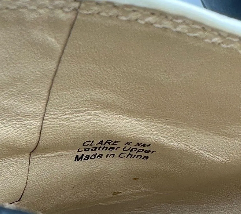 Botkier Clare Black White Loafer Mule Flats Leather Embossed size 8.5 - Image 10