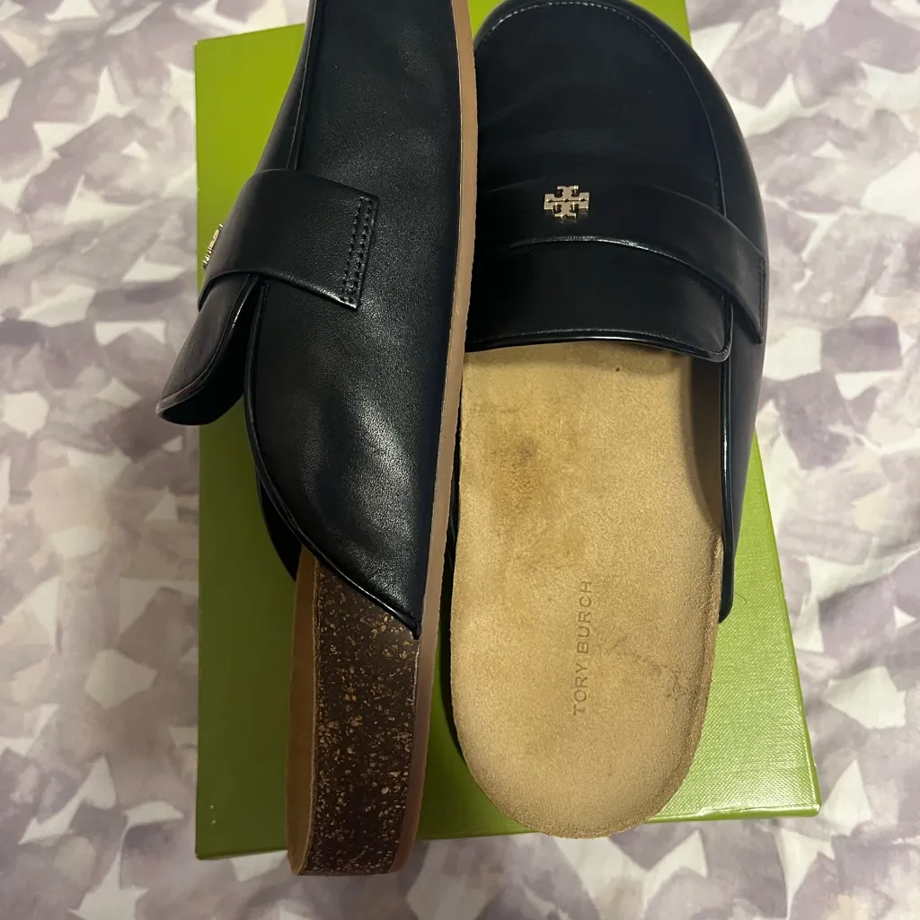 Tory Burch Black Leather Mules - Image 6