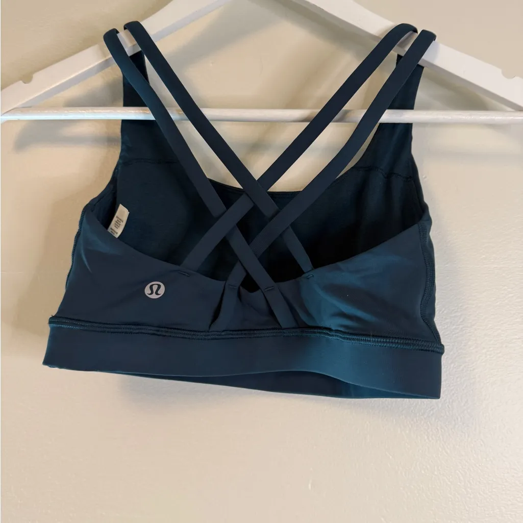 Lululemon X Peloton Energy Sports Bra Dark Green High Support Size 4 - Image 4