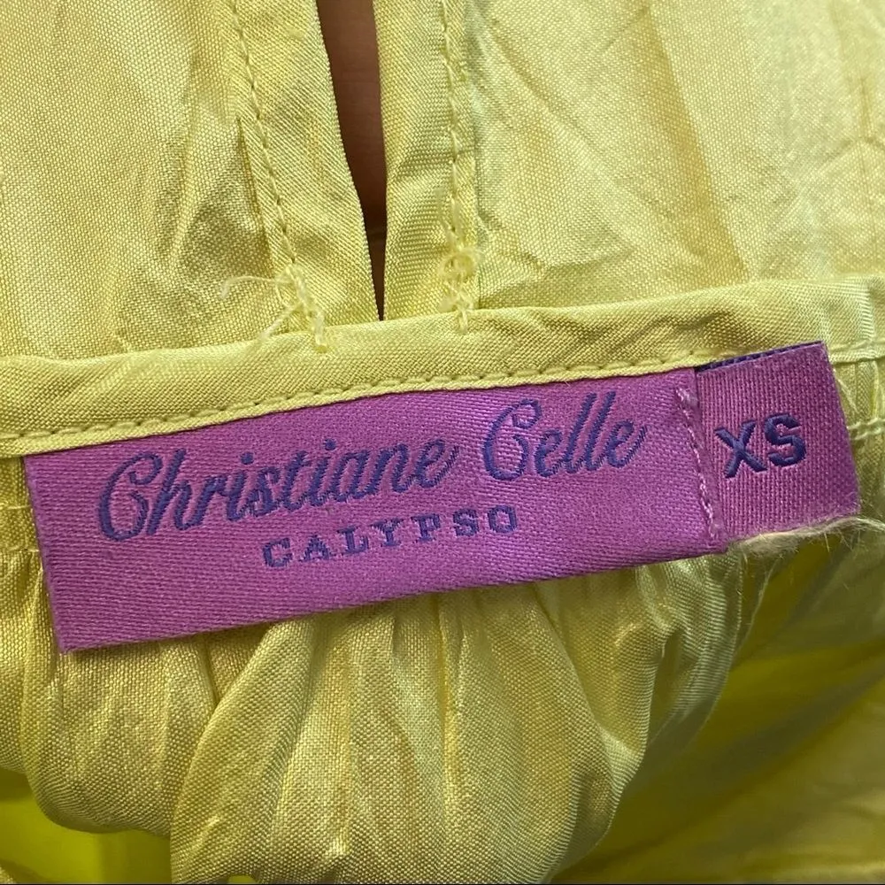 Women’s XS Christiane Celle Calypso Braided Neckine Keyhole Dress - Image 5