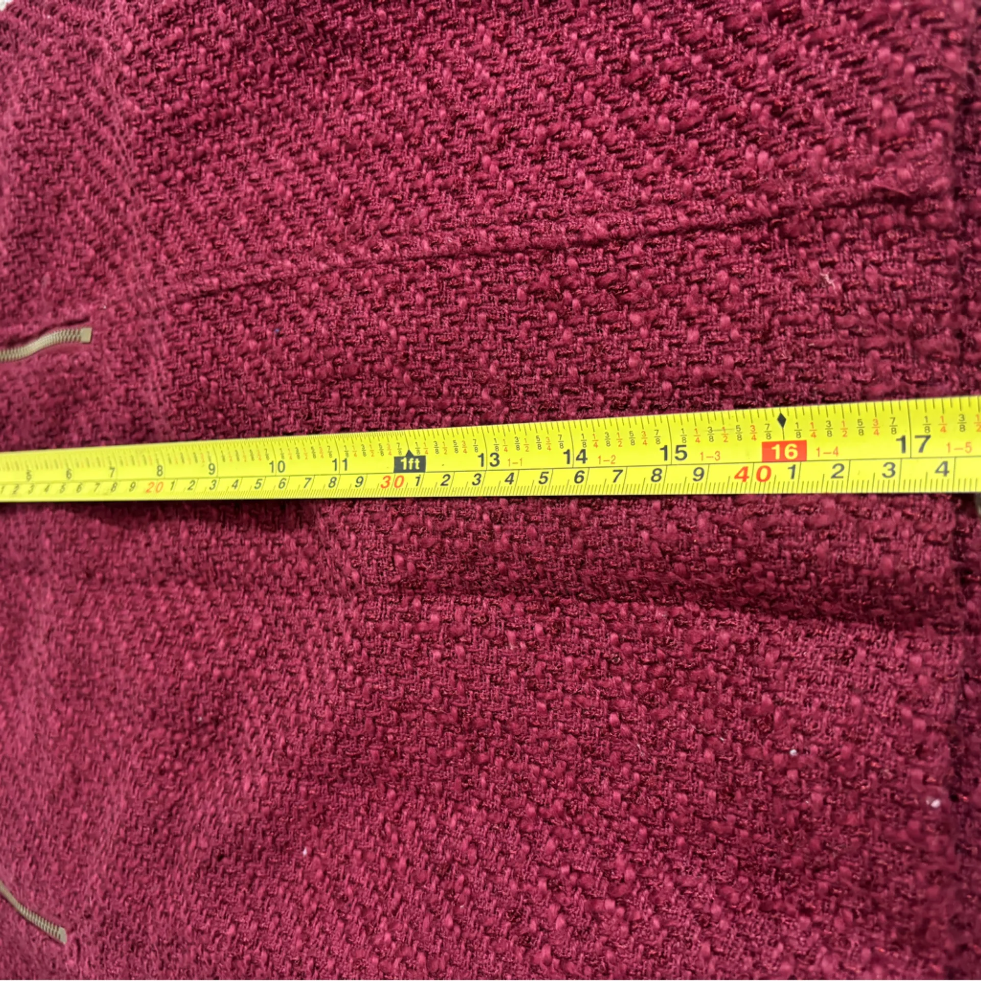 Ann Taylor LOFT Burgundy Maroon Skirt Size 2 Lined Zippers Front - Image 6